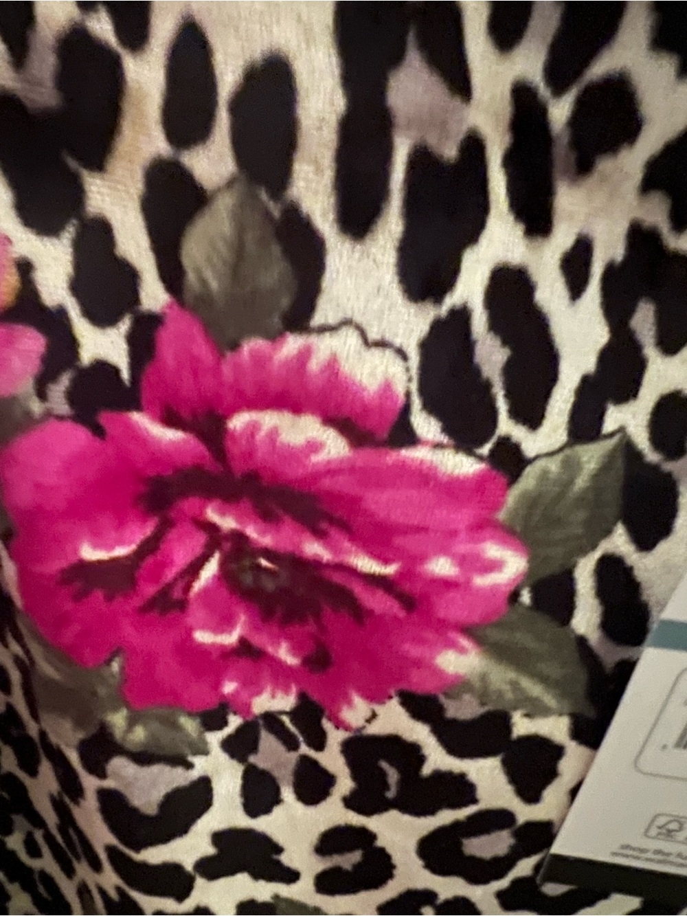 NWT sofia by sofia vergara Pajamas Black & Pink Floral Leopard Top & Shorts 3X - Picture 7 of 14